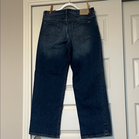 Zara Dark Blue Flare & Wide Leg Jeans - Picture 8 of 8